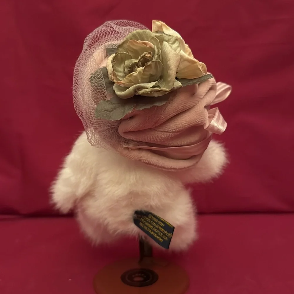 🦄 2 for $10 🦄 Boyds Bears “Chantelle Capeau” White Bear With Pink Hat - Picture 2 of 4